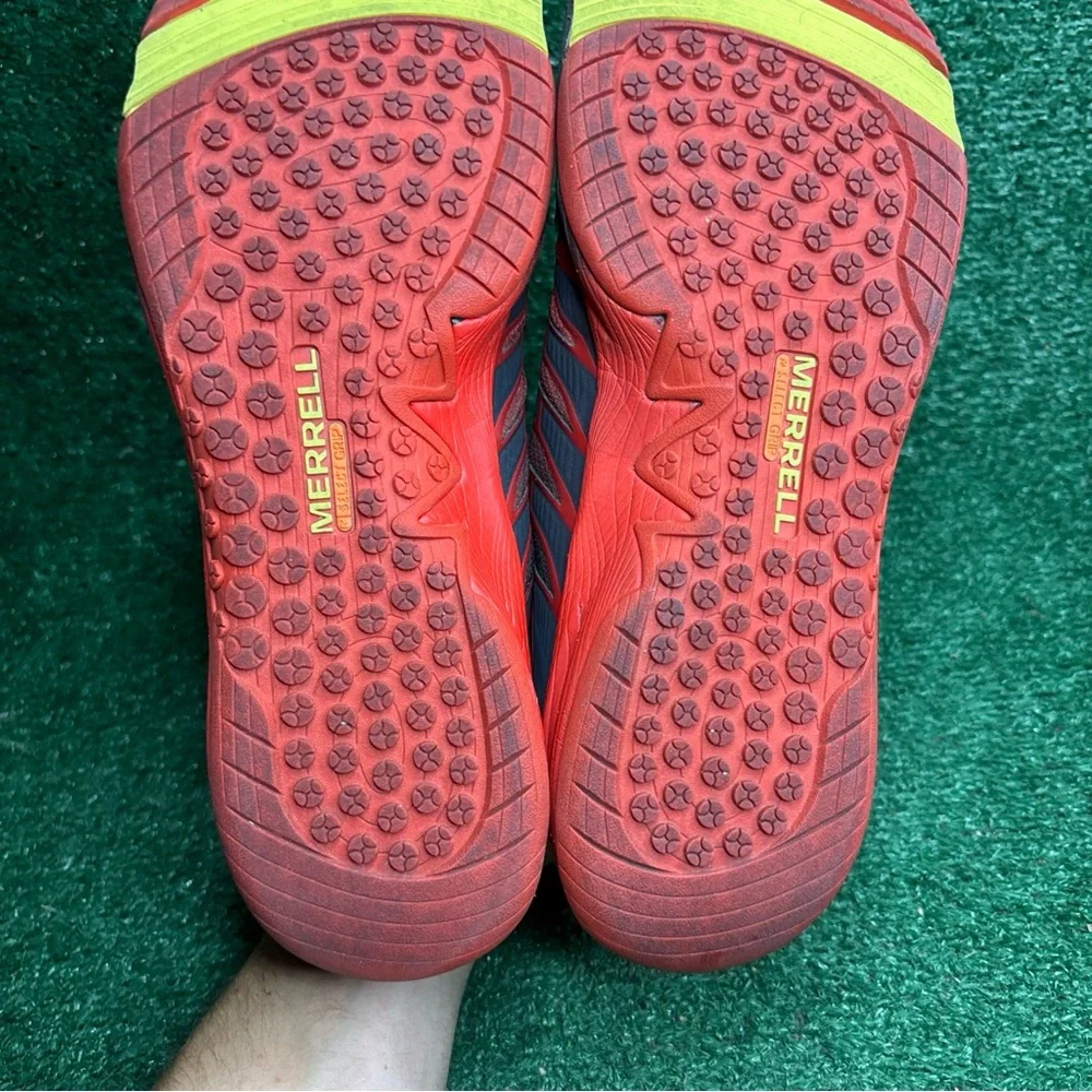 Merrell All Out Fuse‎ Red Low Top Barefoot Running Shoes Men's Size 12